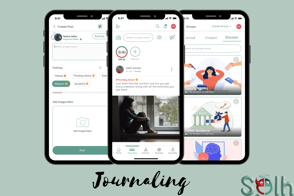 Use Journaling in Solh App to Express Yourself with Anonymity